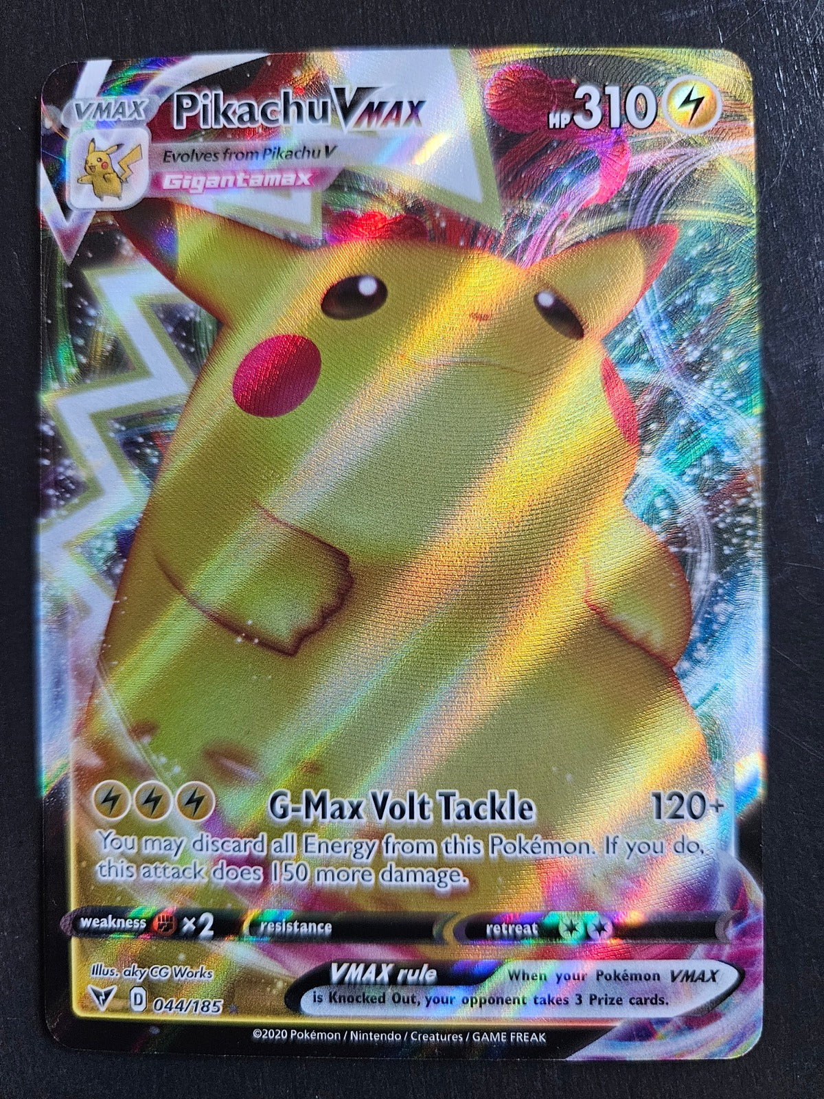 Pikachu VMAX Holo Ultra Rare SWSH04: Vivid Voltage 044/185 NM